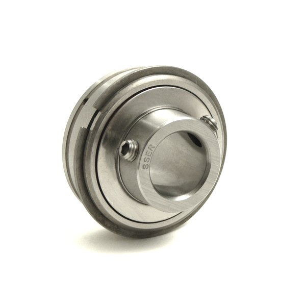 Tritan Insert Bearing, Stainless Steel Cylindrical OD, Set Screw, Snap Ring, 0.625-in. Bore, 47mm OD SSER10